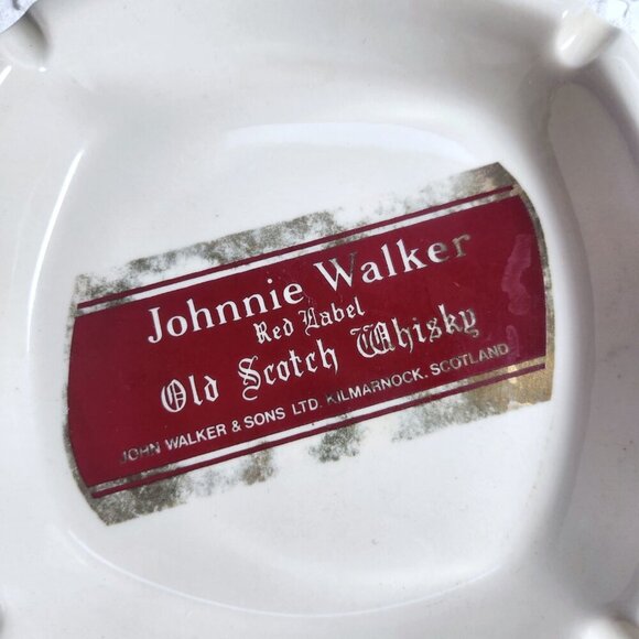 Vintage Johnnie Walker Red Label Ashtray Old Scotch Whisky Square Cerami… - Picture 2 of 10